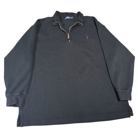 Polo Ralph Lauren Black/BLUE Logo Pullover Sweater Mens Big And Tall 2XB Big |F1 - Picture 1 of 5